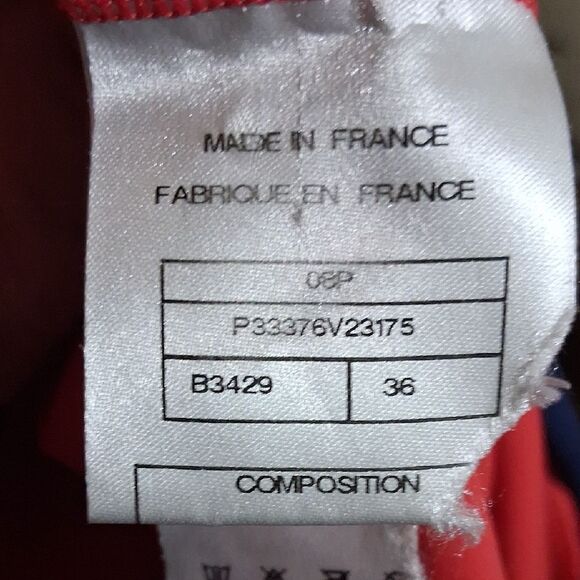 CHANEL Orange Tank Top with Navy and Yellow Accents Size 36 EURO - Picture 14 of 16